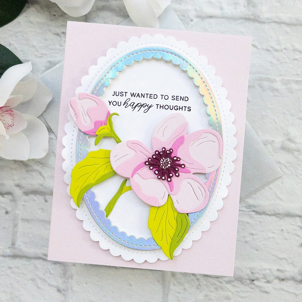 

Штамп для резки металла 2023, набор цветов для скрапбукинга, трафареты, рождественское ремесло, Штамп для декора бумажных карт