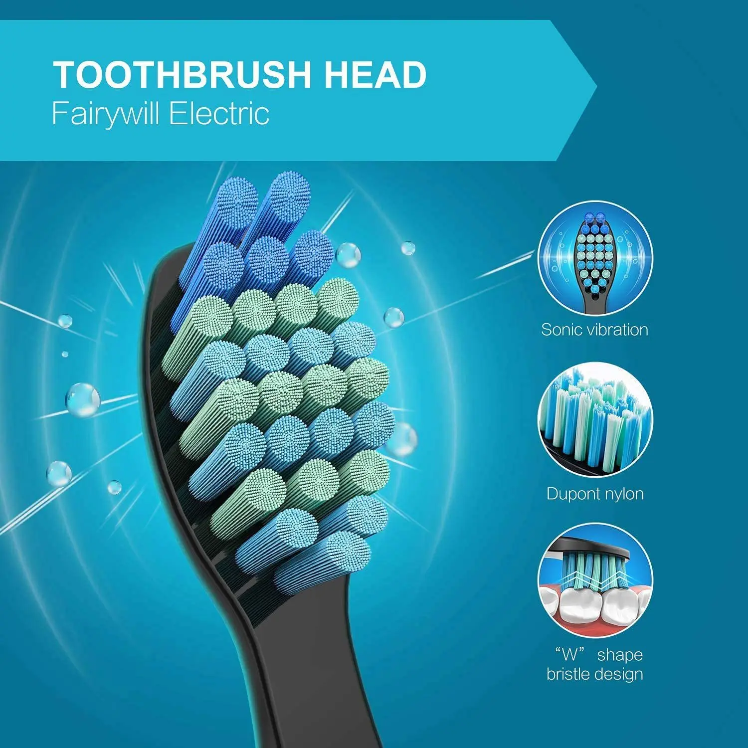 Сменные насадки для щетки Seago 10 шт. насадка электрической зубной Fairywill щетка с