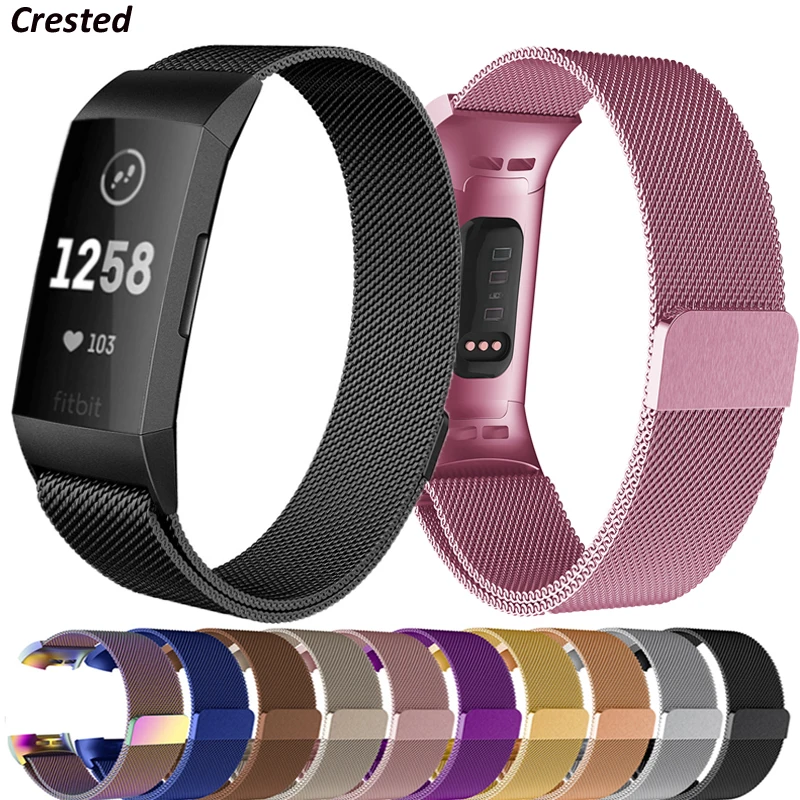 

Ремешок для часов fitbit charge 3, сменный Браслет из нержавеющей стали для fitbit charge 4