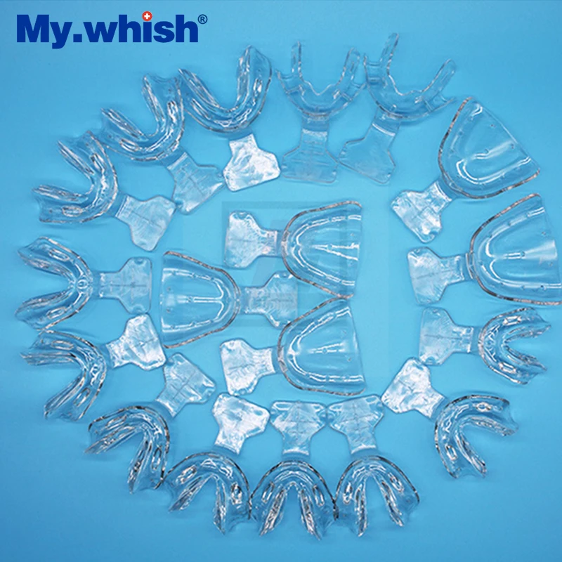 

17Pcs/Set Transparency Dental Impression Trays Autoclavable Teeth Holder Edentulous Jaws Impression Trays Dentist Tools Lab