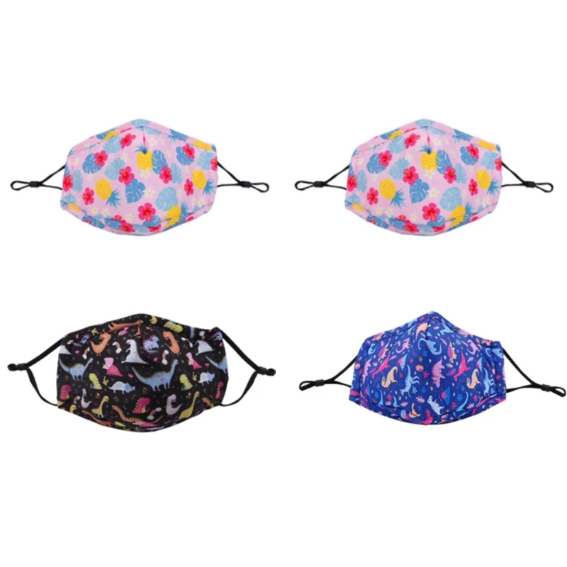 

Print Face Mask Unisex Washable Reusable Mouth Cover for Children Dust-proof