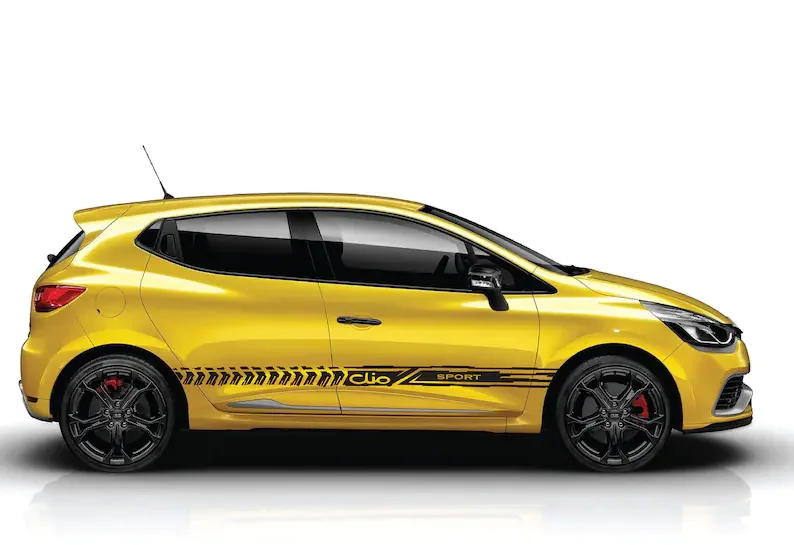 

Set of Racing Side Stripes Decal Sticker Graphic Compatible with Renault Clio