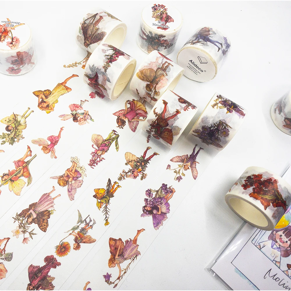 

1pcs/1lot Decorative Adhesive tapes Elf Ball masking tapes Junk Journal Scrapbooking stikcers DIY Paper Japanese 5m