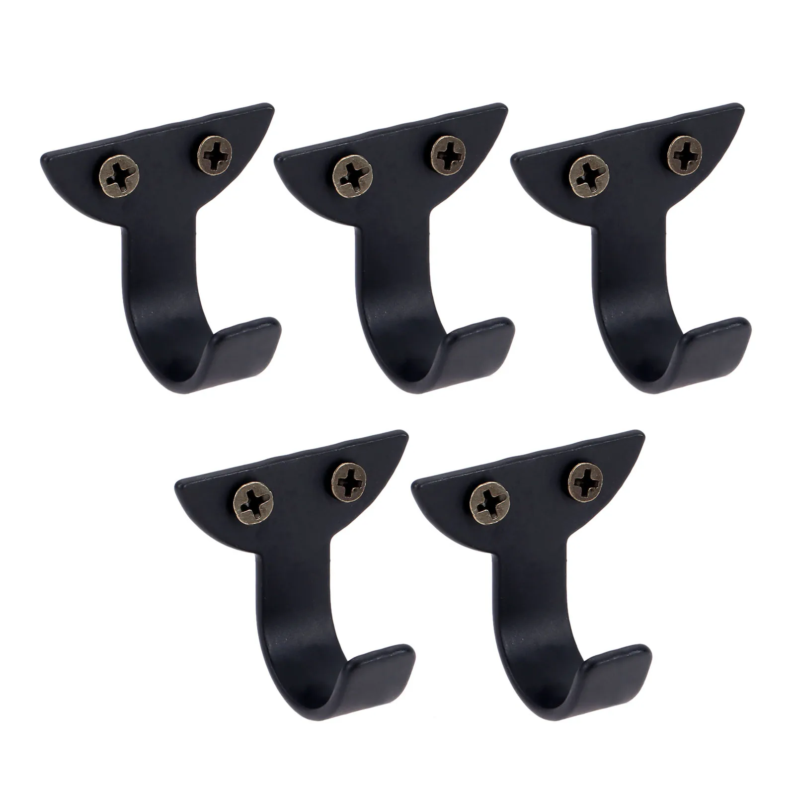 

5Pcs Metal Mini Wall Hook Black Wall Mounted Hooks Decorative Heavy Duty Hangers Coat Hook Wall Hanger 30*28*20mm