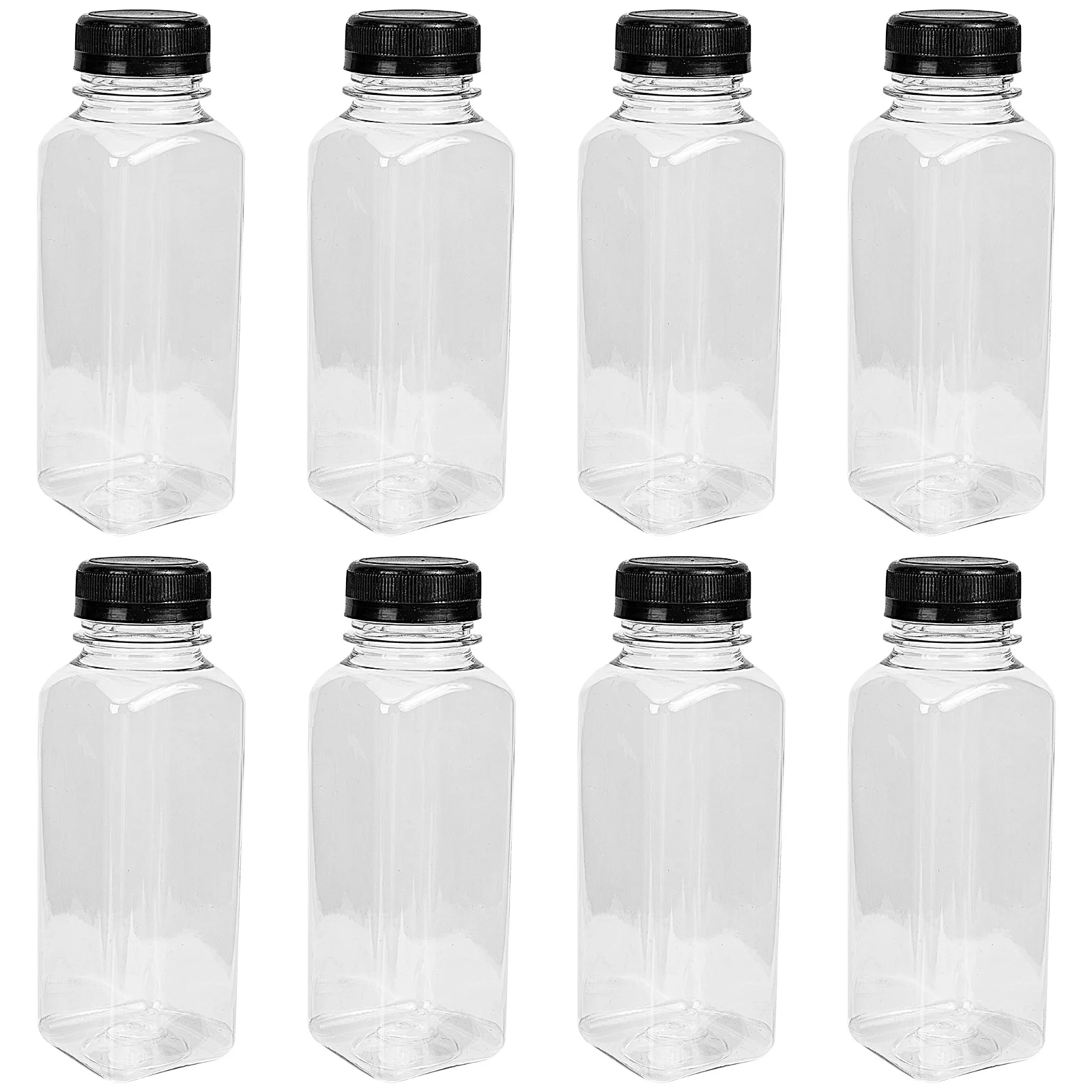 

Bottles Bottle Juice Plastic Beverage Milk Containers Empty Clear Drink Water Lids Reusable Drinking Container Caps Fridge