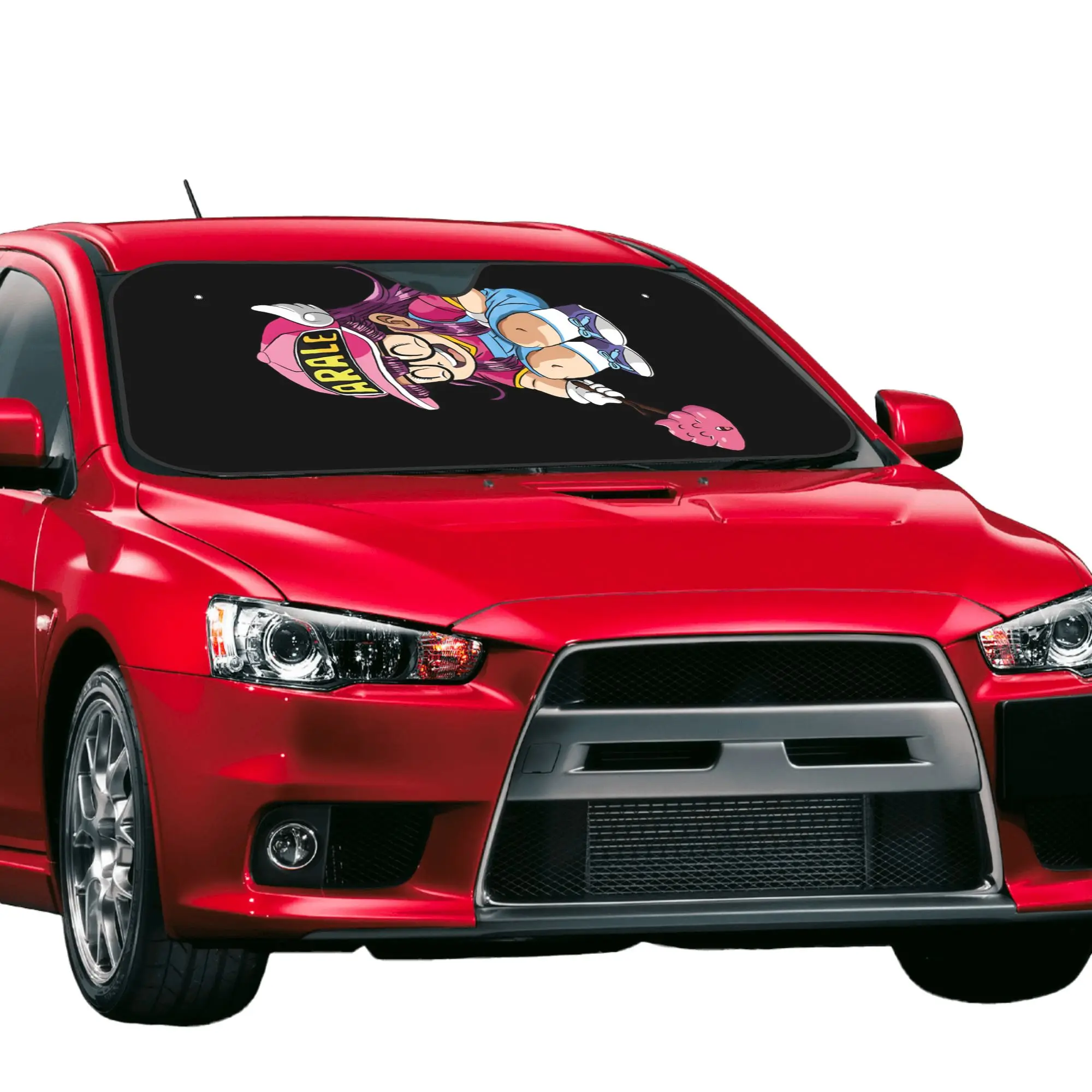 Фото Солнцезащитный экран для лобового стекла автомобиля Arare Arale Purple Dr Slump, солнцезащитный отражатель, защитный козырек, экран-накидка на лобовое стекло автомобиля. №2