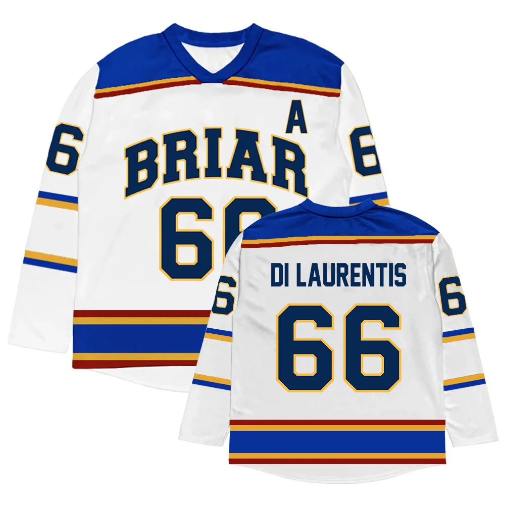 Фото Футболка с графическим дизайном Off Campus Briar University Hockey Jersey Graham 44 22 DI LAURENTIS 66 Tucker46, мужская и женская одежда №3