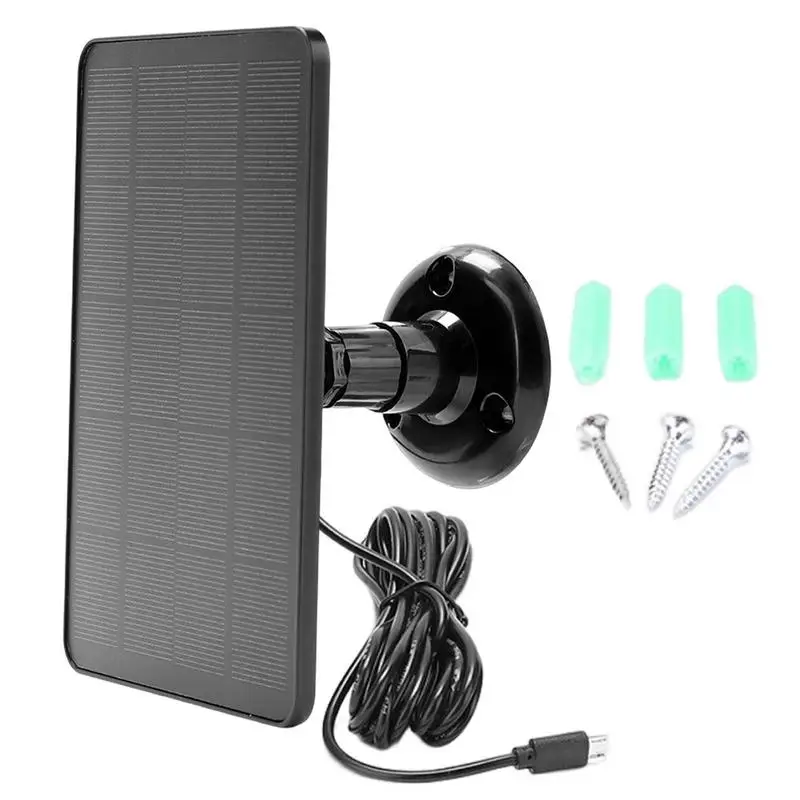 Solar Panel Portable Charger 5V USB Charging For Security Camera Camping Outdoor Power Station Cell PhoneTablet Power Bank