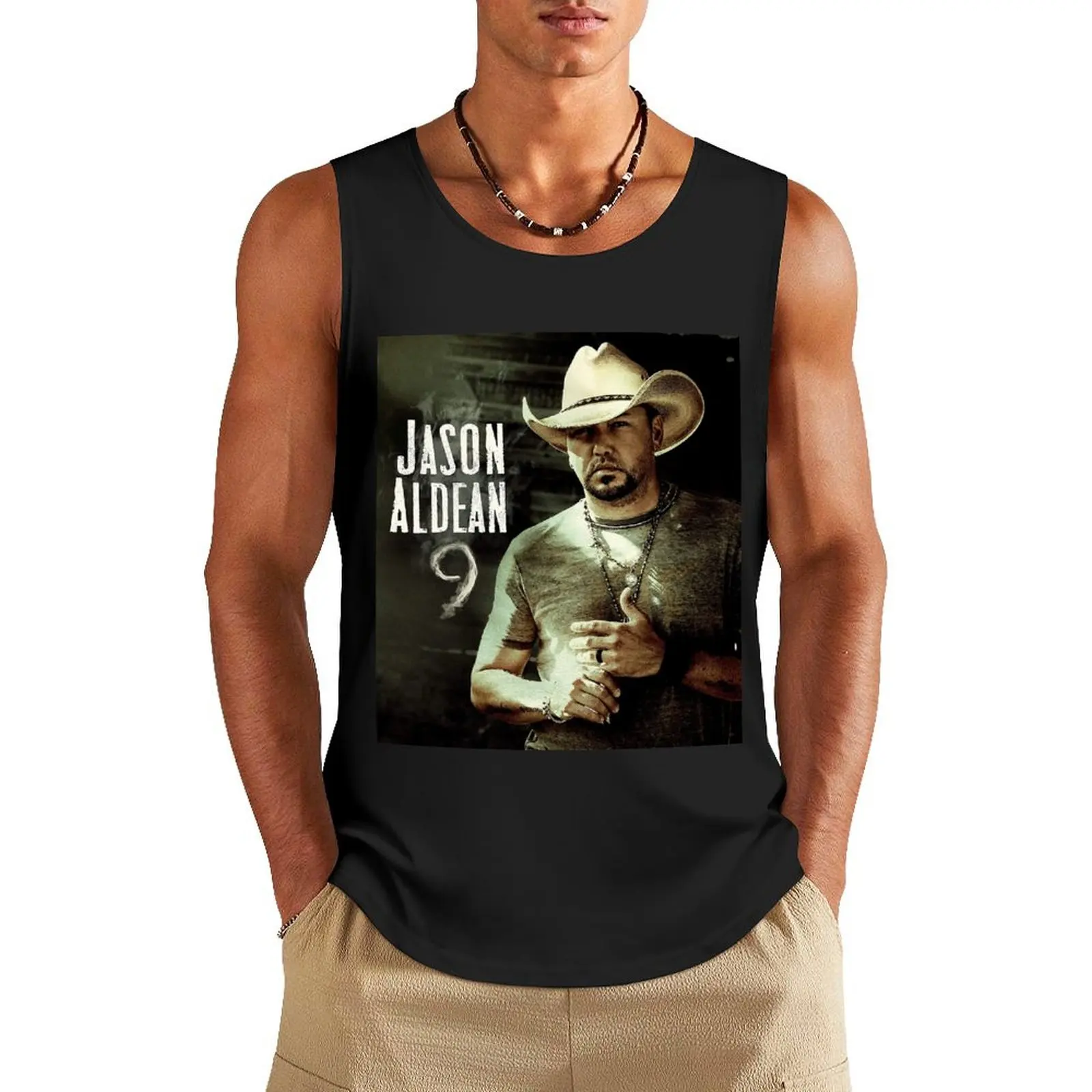 Майка Jason Aldean 9 аксессуары для спортзала мужская летняя одежда спортивные рубашки
