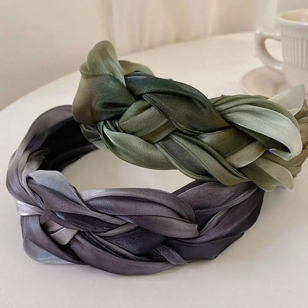 

Mesh Wide Edge Headwear Makeup Girls Headdress Women Headband Hair Accessories Twisted Braid Hair Hoop Korean Style Headband
