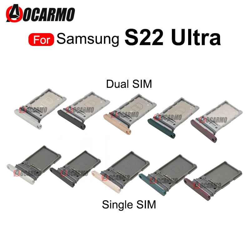 for-samsung-galaxy-s22-ultra-sim-tray-single-dual-sim-card-slot-holder-replacement-parts
