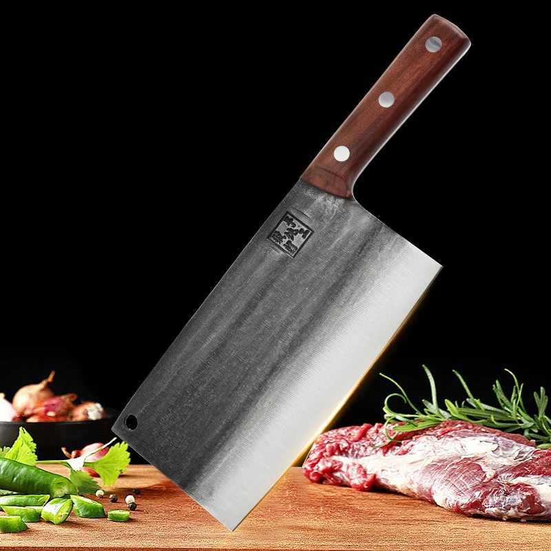 8 дюймов Кухонные ножи с деревянной ручкой острый мачете Мясницкий ручной работы