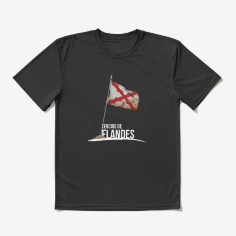 

Cruz De Borgoña Bandera, Tercios De Flandes T-Shirt 100% Cotton O-Neck Summer Short Sleeve Casual Mens T-shirt Size S-3XL