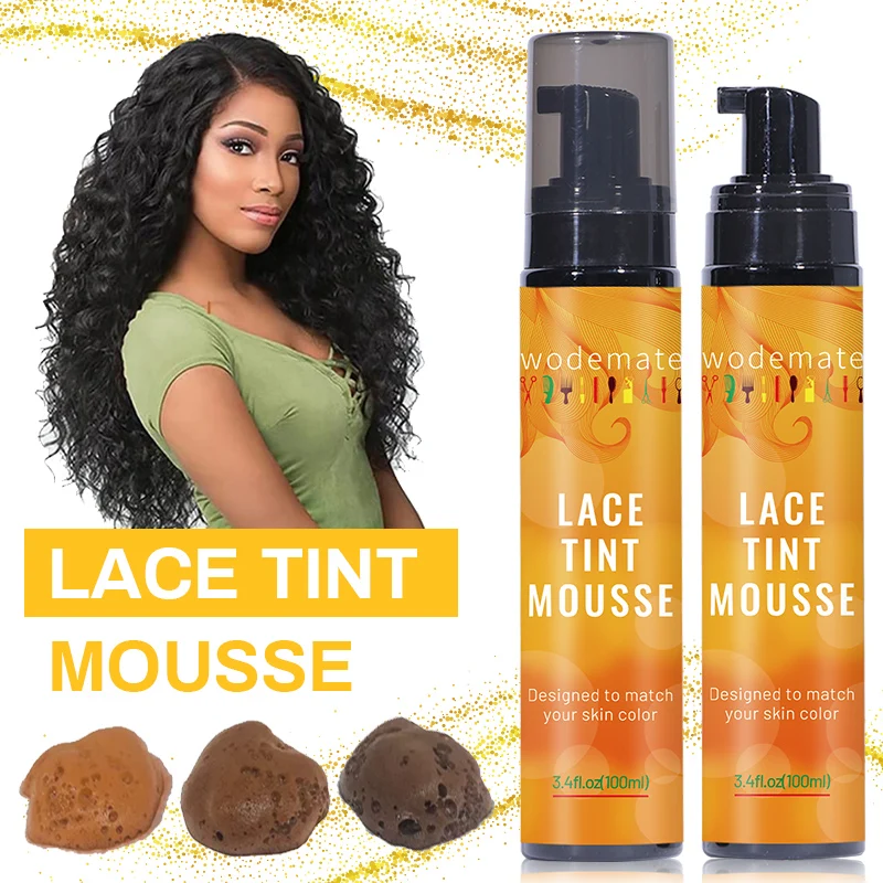 

Lace Tint Mousse Waterproof Wig Tint Spray For Toupees Light Brown Wig Knots Healer Quick Dry Wig Grids Concealer No Residue