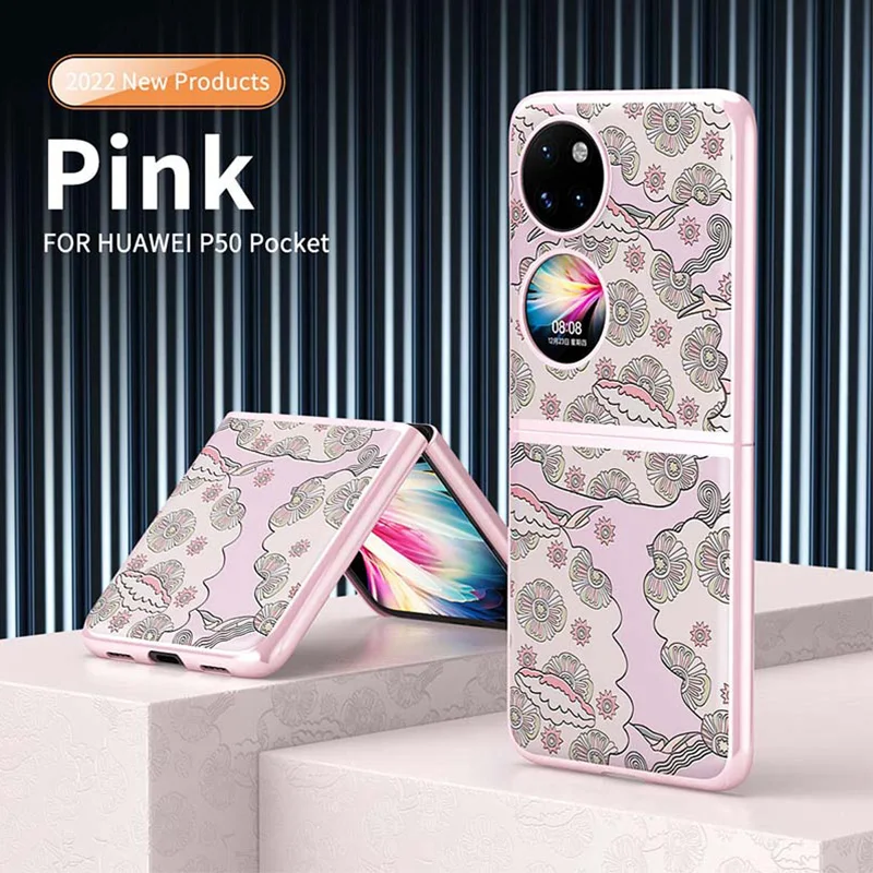 

Luxury Case For HUAWEI P50 Pocket Back Cover For Huawei P50 Pocket Case Luxurious P50Pocket Protective Coque Mobile Phone Fundas