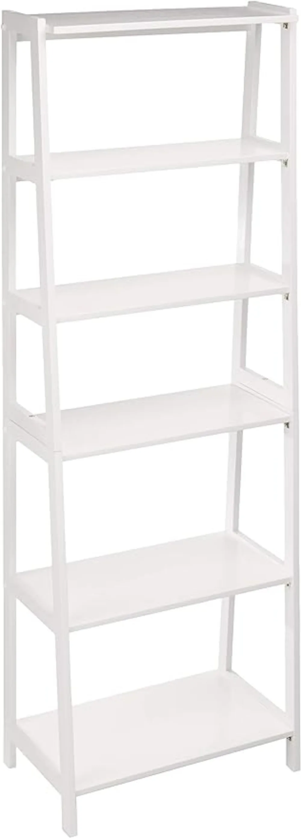 

Amazon Basics, книжный шкаф из прорезиненной древесины с 5 полками, белый, 15,03 дюйма D x 25,98 дюйма W x 74,48 дюйма H Держатели и стойки для хранения