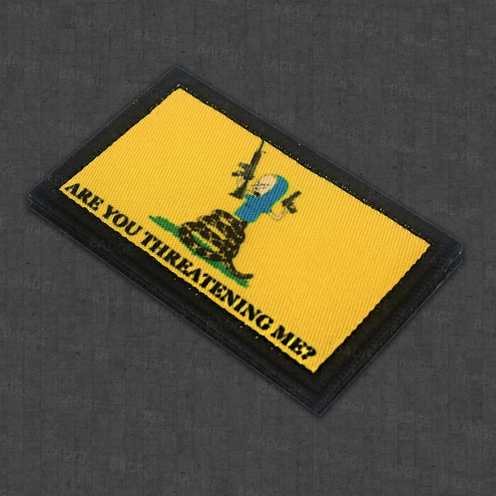 Забавная нашивка Человек-змеиный пистолет с петлей на крючке аппликация значок