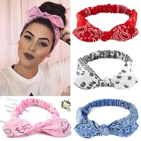 new girls vintage cross knot elastic hairbands soft solid print headbands bandanas girls hair bands hair accessories for women