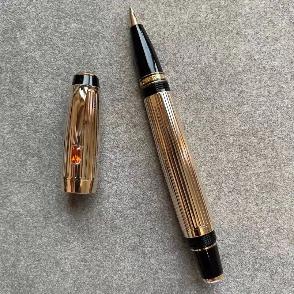 Ручка перьевая с металлической проволокой золотистая/серебристая | Канцтовары