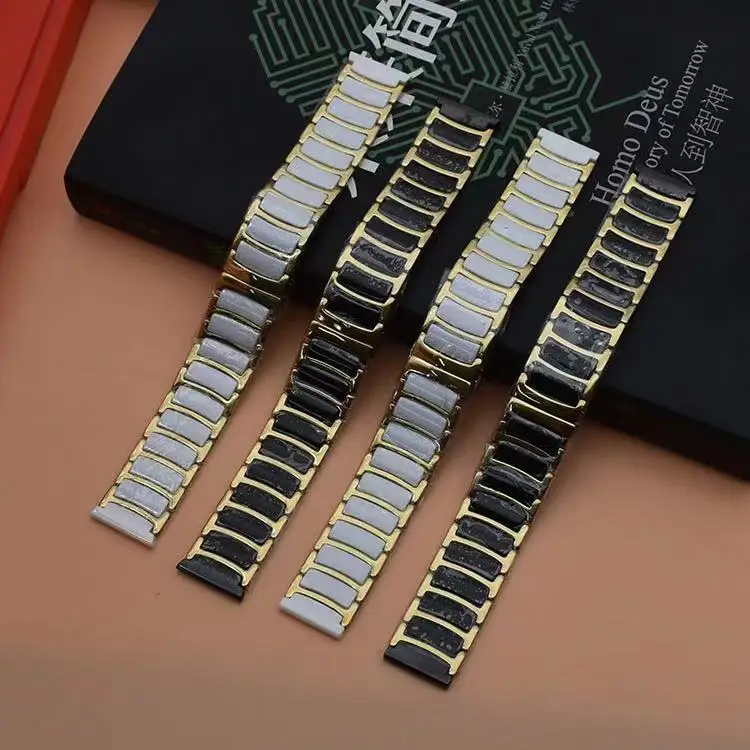 Ceramic Metal Strap for Apple Watch 49mm 45mm 44mm 41mm 42mm 40mm Correa Bracelet Belt for iWatch Series Ultra 8 7 6 5 4 SE Band