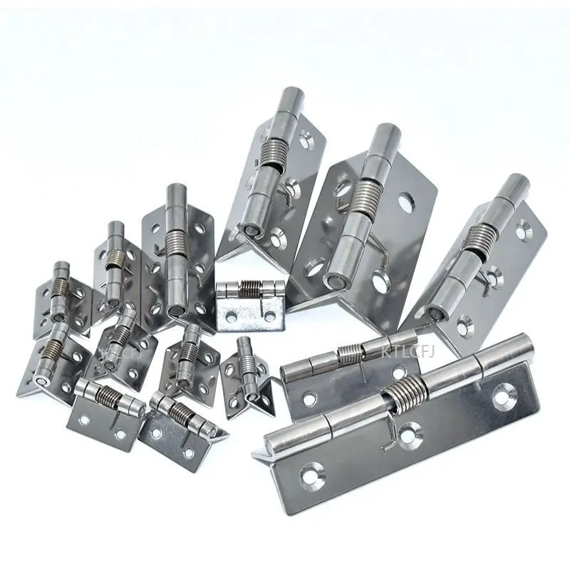 

1PCS 304 stainless steel spring hinge automatic cabinet door wardrobe hardware accessories mini miniature