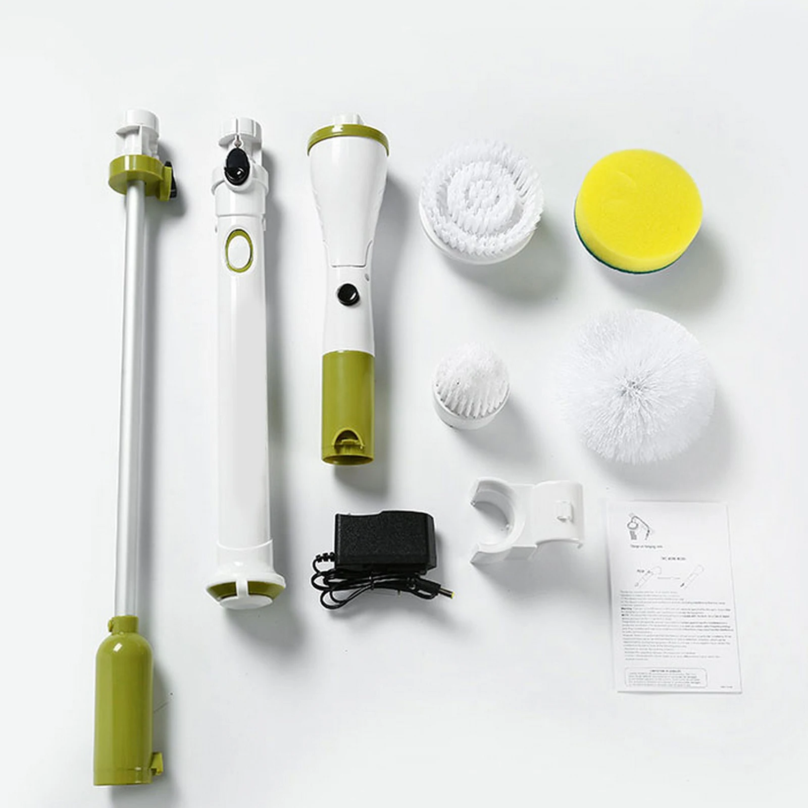 

Электрическая вращающаяся щетка-скребок, электрическая Чистящая Щетка с регулируемой длинной ручкой, стандартная 7 многофункциональных чистящих насадок-щеток