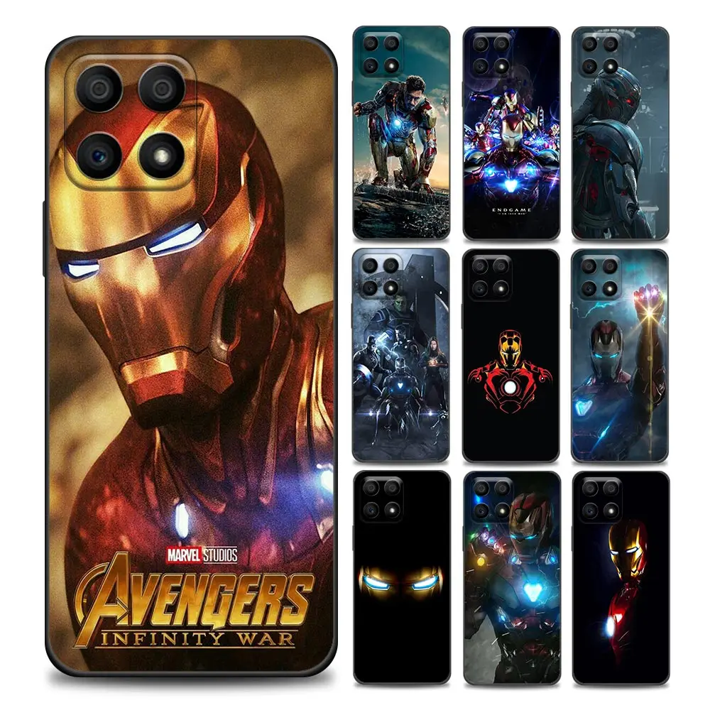 

MARVEL Phone Case For Honor 50 30 10 Lite 30i 20 20e 9A 9C 9X Pro 8X Nava 8i 9 Y60 Cover Iron Man Avengers Soft Silicone Cases