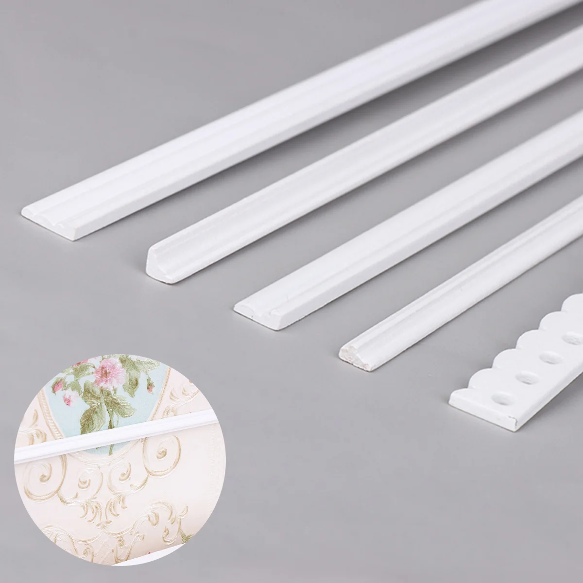 8 шт. 45 см 1:6/1:12 кукольный домик белая деревянная отделка плинтус миниатюрная