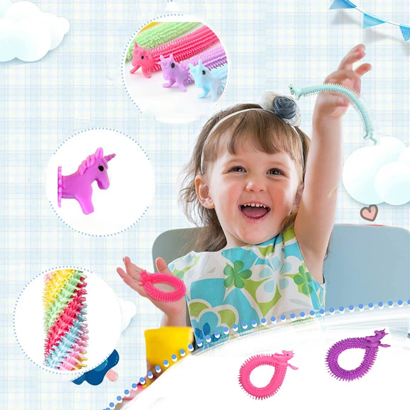 5 шт. Новый мультяшный Единорог Крофт браслет вентиляция снятие стресса лапша