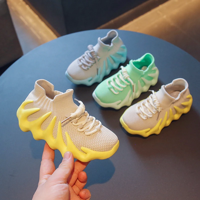 

Boys Design Shoes Children Sneakers Knit Running Sports Shoes Casual Sneakers 2022 Fashion Tennis Children Sneakers for Boys
