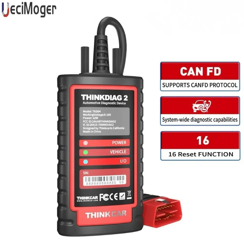 THINKCAR Thinkdiag 2 поддержка протокола CAN FD все поддерживают Diagzone XDiag Prodiag XPRO5 программное
