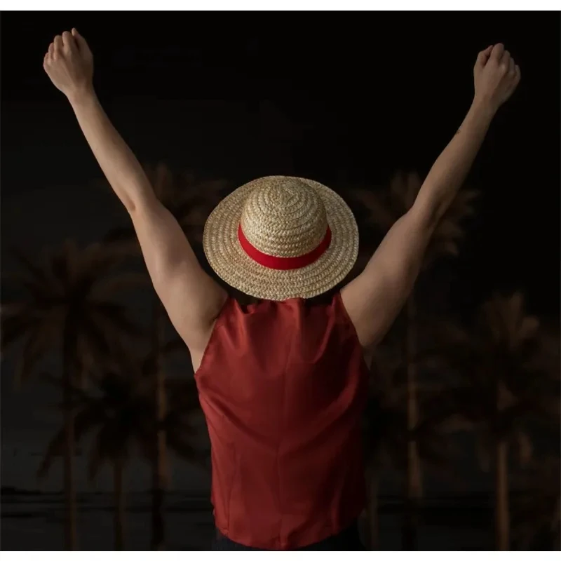 Фото Соломенная шляпа в стиле Луффи из One Piece, размеры 31/35, для косплея, новинка 2026 года, реквизит для аниме-косплея, аксессуары для сценических выступлений №2
