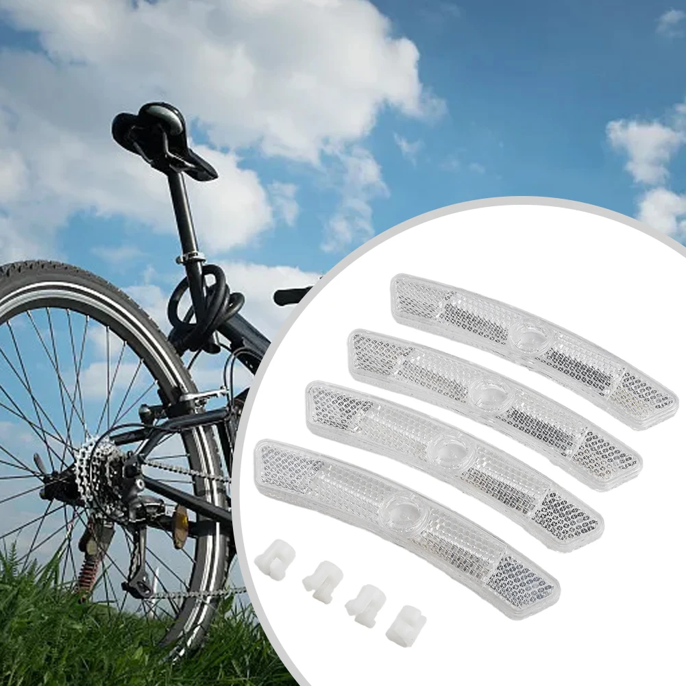 

Reflective Strips Spoke Reflector Garden 125*20mm 4 Pcs Accessories Mountain Bike Parts Replacement White/Yellow