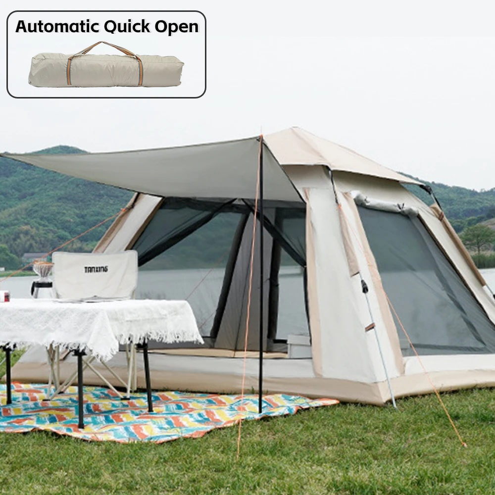 

Outdoor Automatic Quick Open Tent Rainfly Waterproof Camping Tent Family Outdoor Instant Setup Tent with Carring Bag 5-8 Person