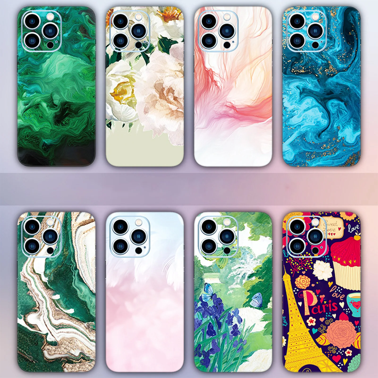 Защитная пленка для iPhone 14 Plus 13 Pro Max Mini, милый чехол с полным покрытием, матовая мультяшная задняя наклейка для телефона на заказ