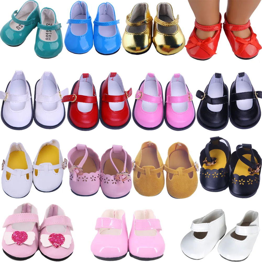 Shoes 7cm Panda Shape For 43cm Baby & 18 Inch American Dolls Og Girl's Accessories Cute Round Toe Shoes Baby Reborn