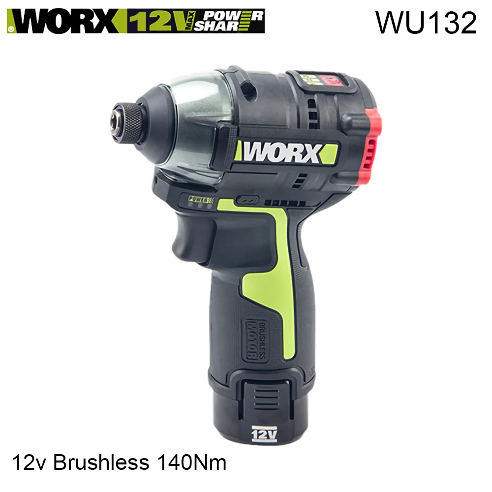 Шуруповерт ударный Worx WU132 беспроводной, нм, 12 В Шуруповерт ударный Worx WU132 беспроводной, нм, 12 В