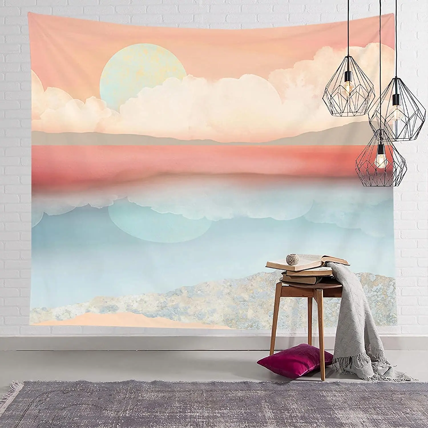 

Tapestry Wall Hanging Mountain Tapestry Fir Forest Sunset Nature Landscape Tapestry Bedding Tapestry Wall Art Tapestries Décor