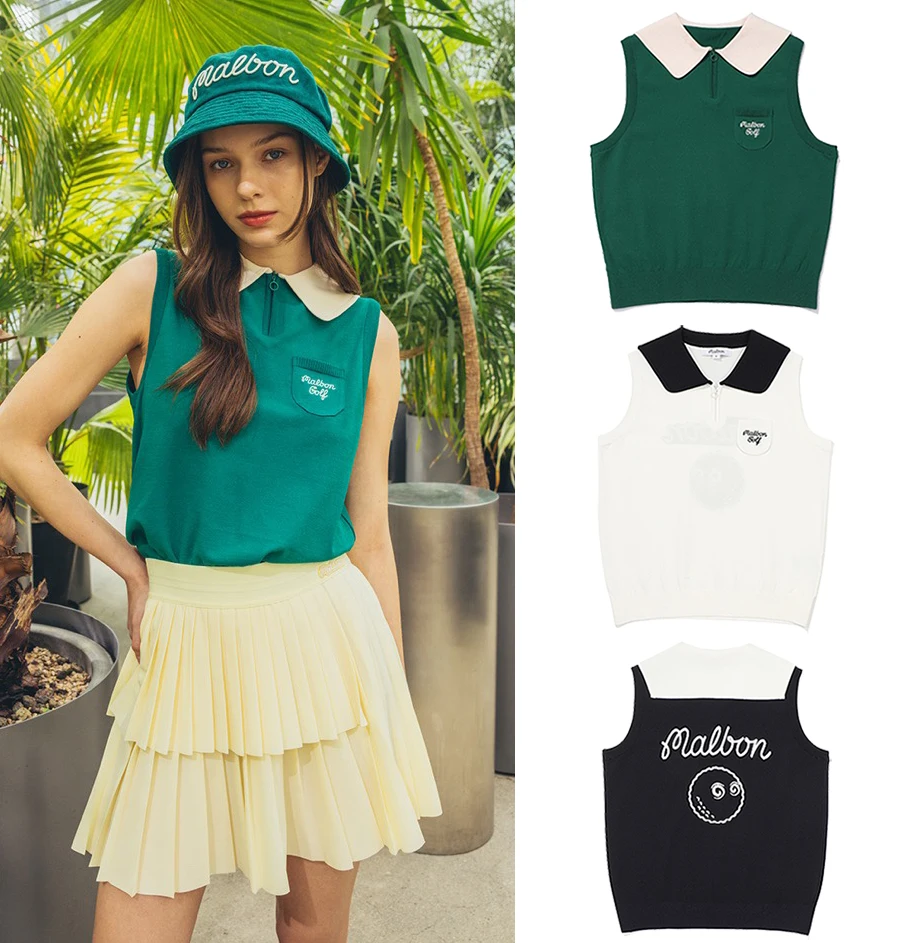 

Golf Shirts Summer Thin Knit Sleeveless Top Fashion Vest Women's Outdoor Golf Clothing
