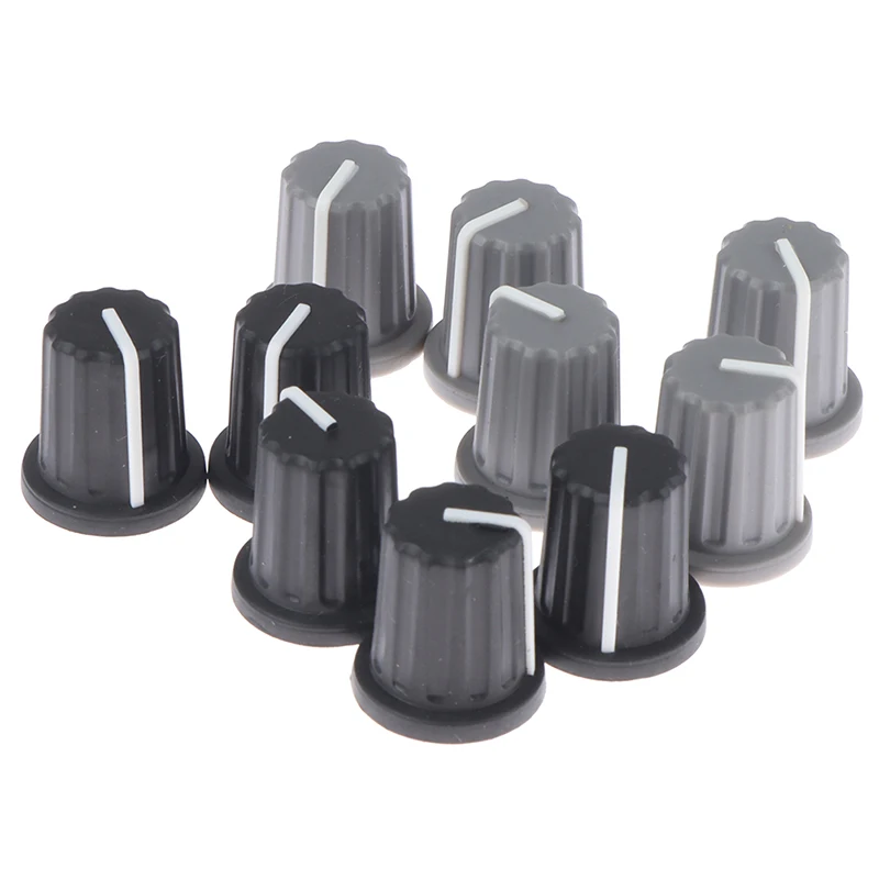 

Universal New Rubber Half-shaft Knob Potentiometer Encoder Knob 270 Degrees D-shaped Safety Socket Accessories 5PCS