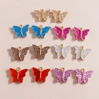 10pcs colorful enamel animal butterfly charms for jewelry making women fashion drop earrings pendants necklaces diy crafts gift