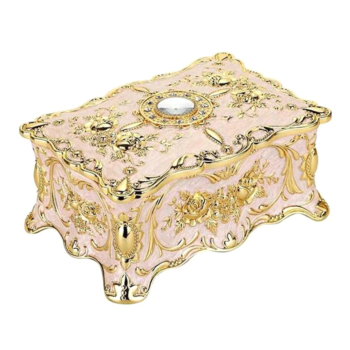 Винтажная шкатулка для ювелирных изделий маленькая эмалированная