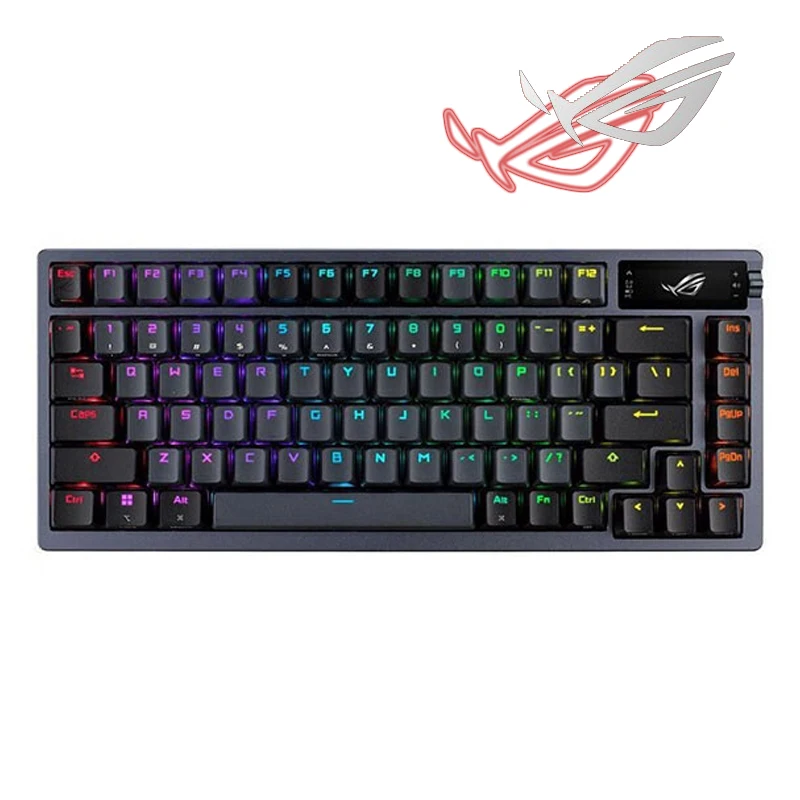 Asus ROG Azoth Gaming Keyboard USB 2.0/BT 5.1/RF 2.4GHz Connectivity OLED Display PBT Doubleshot Keycaps NX Mechanical Switches
