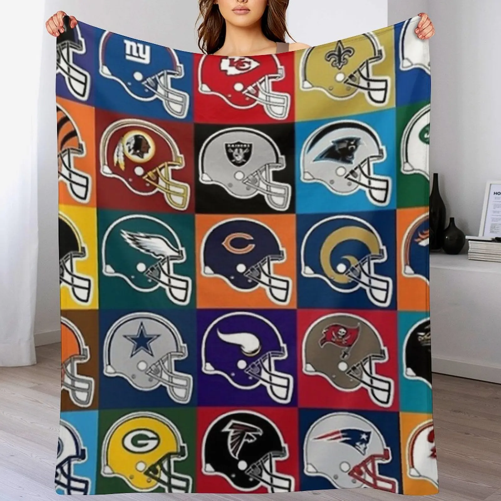 NFL США Плед Роскошные утолщенные волосы дизайнерские одеяла для диванов Одеяла