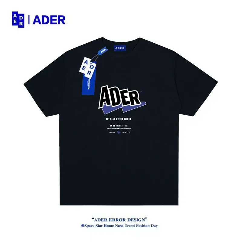 

ADER Korean Short-Sleeved Men's And Women's Ins Minority Design Original Letter Printing Loose Lovers T-shir