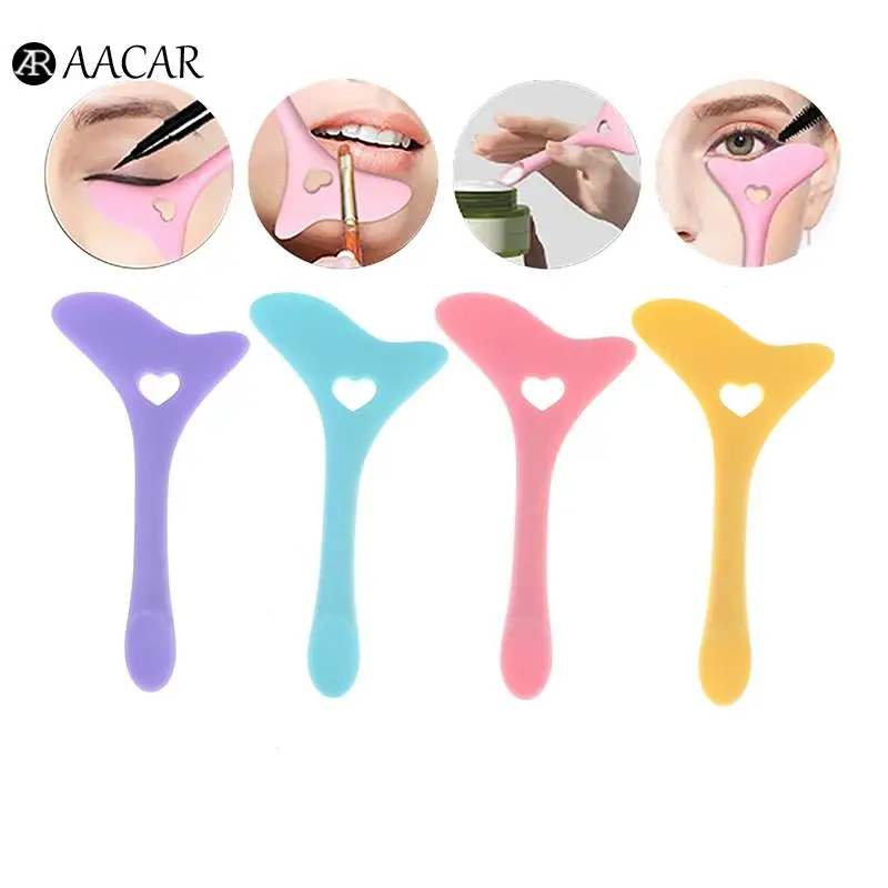 

Силиконовые трафареты для подводки глаз, наконечники крыльев, марскара, чертежная помада, средство для ношения, крем для лица, маска, аппликатор, инструмент для макияжа, многоразовый