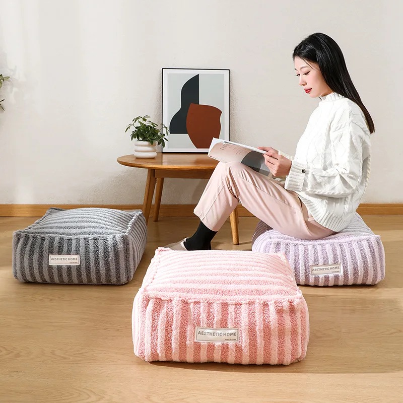 

Мягкий короткий плюшевый пуф Futon, немягкий чехол для оттоманки, подушка для медитации, напольный коврик, наволочка для ванной комнаты, эркера, татами