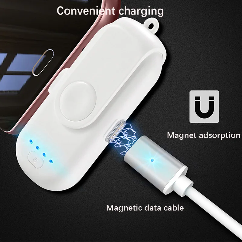 

Wireless Magnetic Phone Charger Mini Emergency Power Bank Capsule Portable For iPhone12 iPhone11 Xiaomi Type-C Android Phone