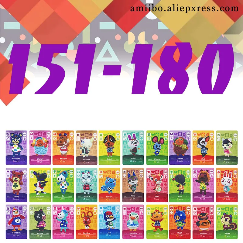 (151 to 180)NFC Printing Card NTAG215 Printed for NS Games