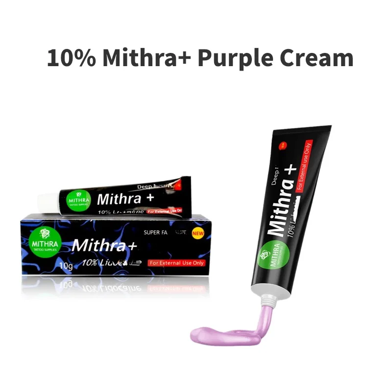 

10% Mithra+Tattoo Purple Cream Semi Permanent Skin Body Before Waxing Piercing Laser Tattoo Removal Gel